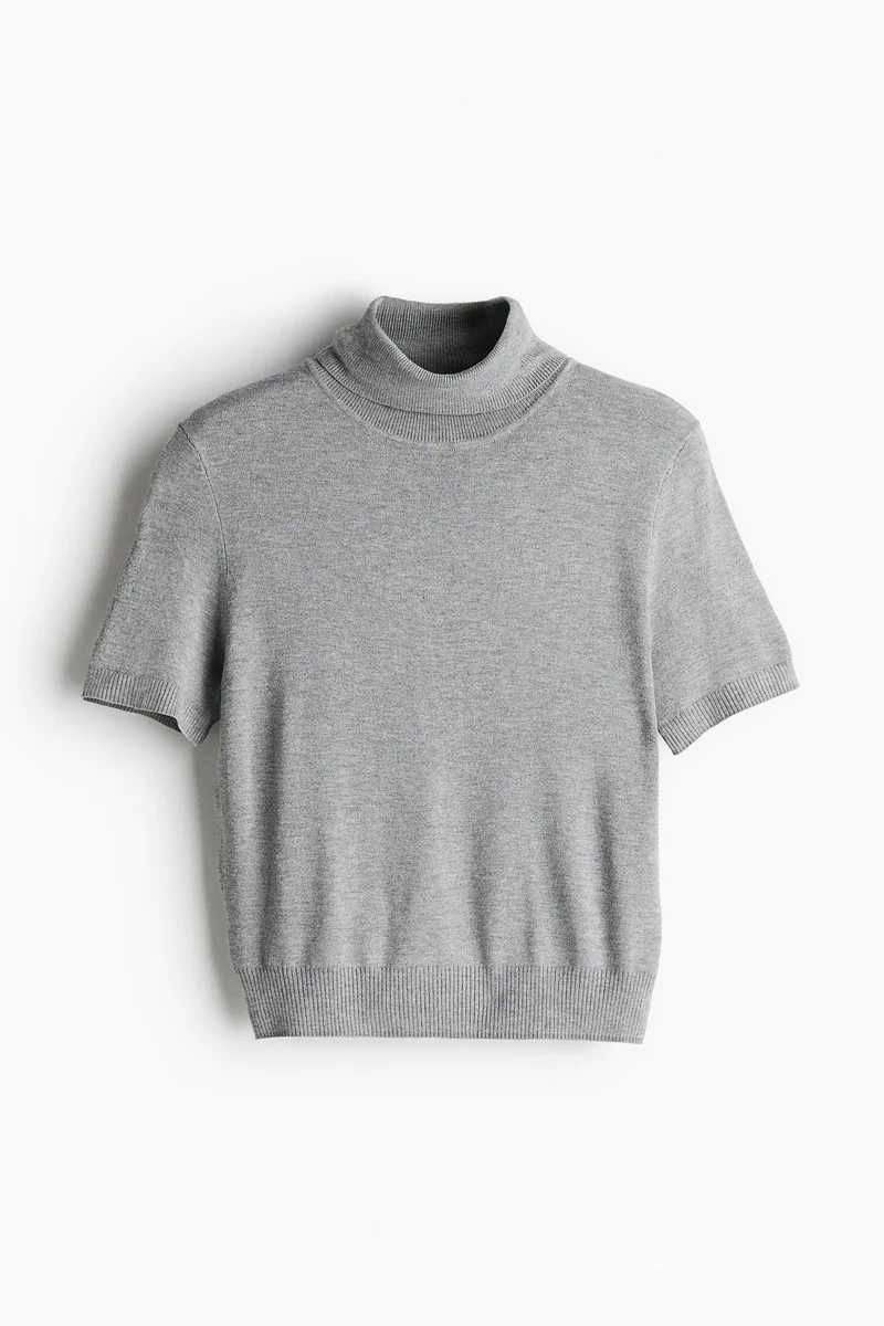 اتش اند ام Fine-Knit Polo-Neck Top