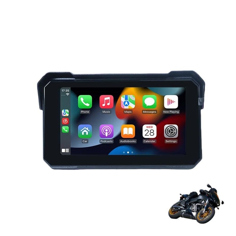 ALIEN Wireless CarPlay Android Auto Motorcycle Smart System, 5.5 Inch Display Screen, Compatible with iOS and Android - Image 1