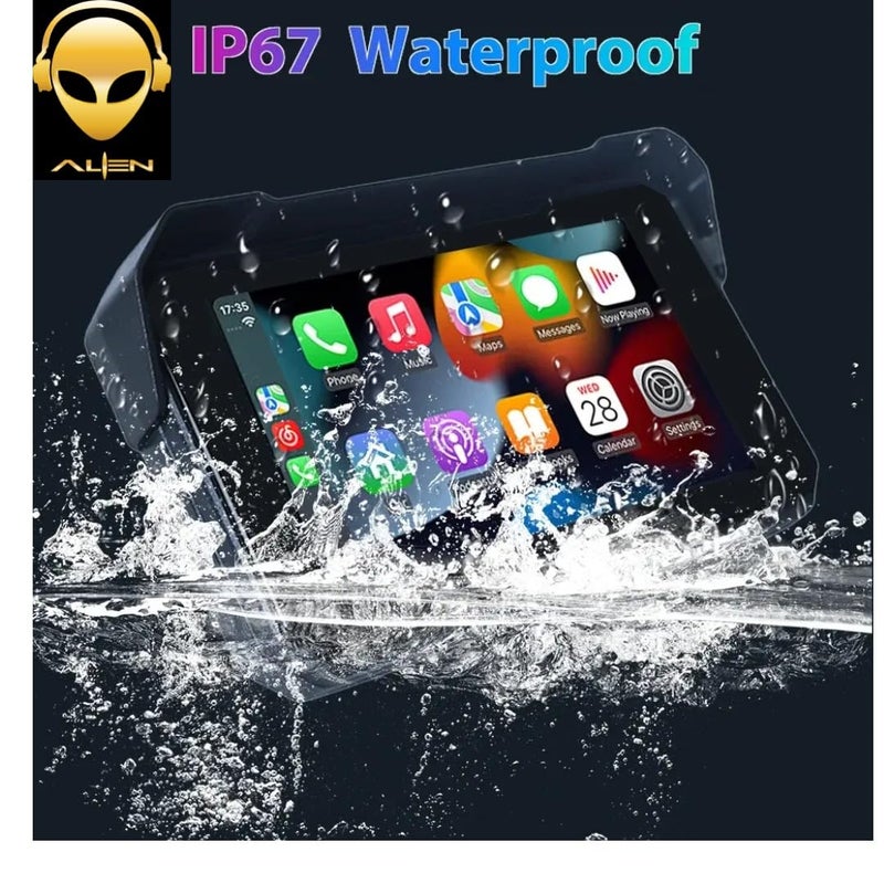ALIEN Wireless CarPlay Android Auto Motorcycle Smart System, 5.5 Inch Display Screen, Compatible with iOS and Android - Image 4