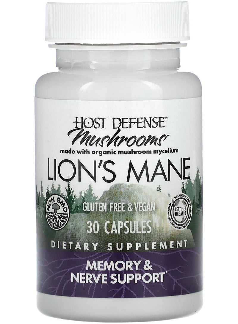 Host Defense Lion's Mane, Memory & Nerve Support 30 Capsules - Image 4