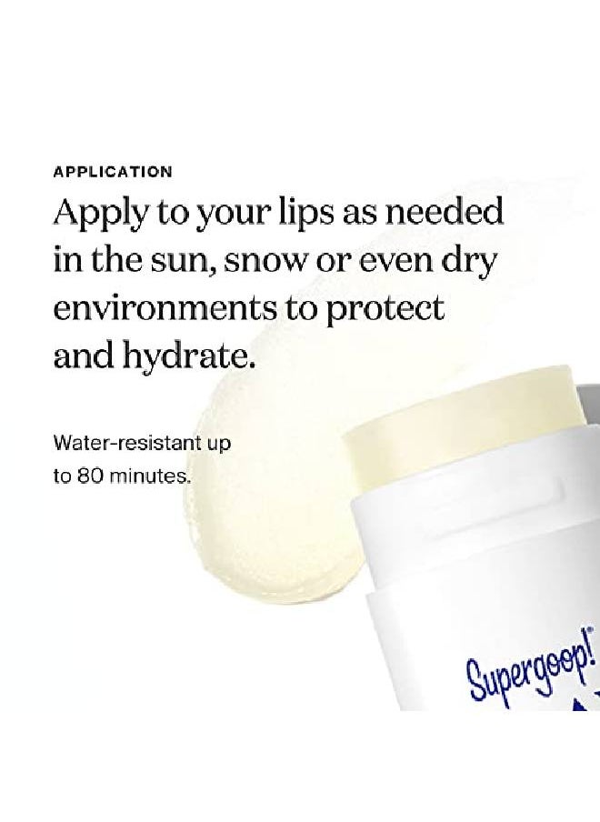 Supergoop! مجموعة من 3 مرطبات الشفاه بعامل حماية من أشعة الشمس 30 مع زبدة الشيا، مرطب للشفاه بعامل حماية من أشعة الشمس صديق للشعاب المرجانية، علاج مرطب للشفاه الجافة والمتشققة، مكونات نظيفة وحماية واسعة النطاق من الأشعة فوق البنفسجية  - Image 5