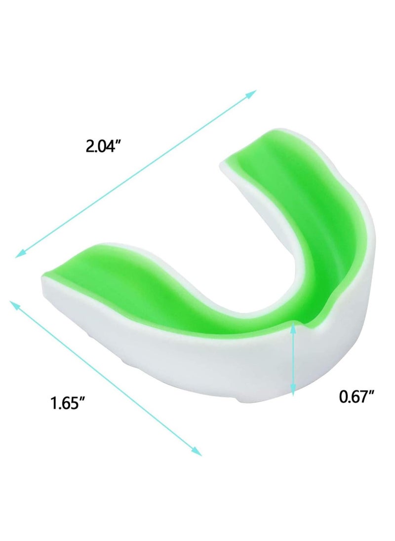 spa luxetique 5 Pack Youth Mouth Guard Sports Mouth Guard Mouthguard Gumshield for Kids Double Colored Kids for Football Basketball Boxing MMA Hockey with Free Case  - Image 2