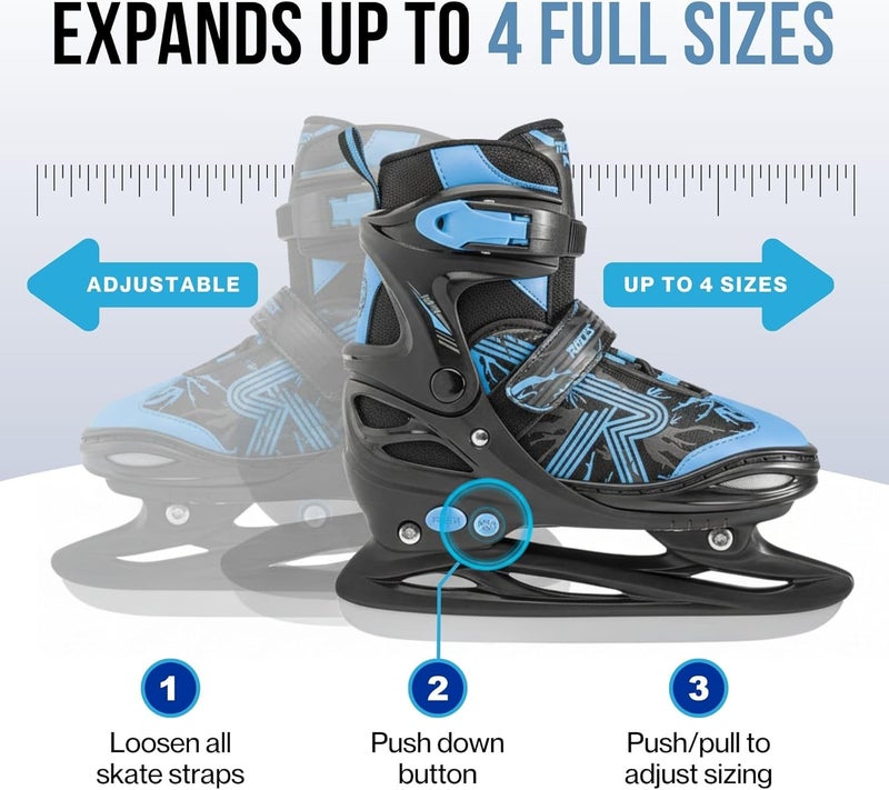 ROCES Jokey Ice 3.0 Kids Ice Skates – Size Adjustable Youth Ice Skates with Thermal Insulation, Comfort Padding & Secure Buckle System, Versatile Beginner Ice Skates - Image 4