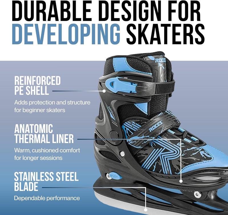 ROCES Jokey Ice 3.0 Kids Ice Skates – Size Adjustable Youth Ice Skates with Thermal Insulation, Comfort Padding & Secure Buckle System, Versatile Beginner Ice Skates - Image 3