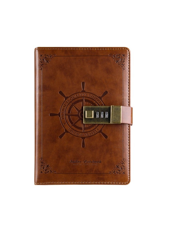 Loquat New Password Notebook Student Diary Gift Box Brown