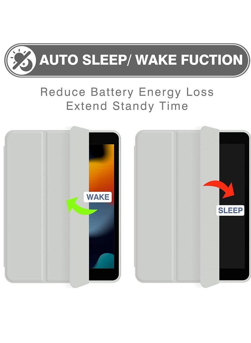 Raxoom iPad 10.2 Case - Compatible with iPad 9th, 8th, and 7th Generation - Auto Wake & Sleep Cover with Pencil Holder (Grey) - Image 2