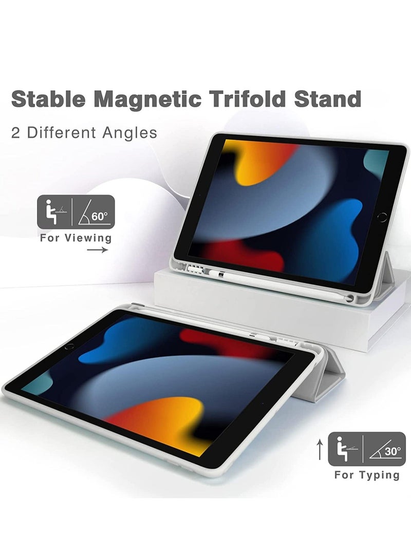 Raxoom iPad 10.2 Case - Compatible with iPad 9th, 8th, and 7th Generation - Auto Wake & Sleep Cover with Pencil Holder (Grey) - Image 4