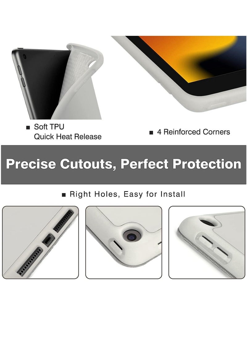 Raxoom iPad 10.2 Case - Compatible with iPad 9th, 8th, and 7th Generation - Auto Wake & Sleep Cover with Pencil Holder (Grey) - Image 5