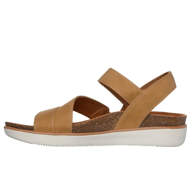 SKECHERS صندل سكلتشيرز النسائي المريح المرتفع، كستنائي 7 م - Image 2