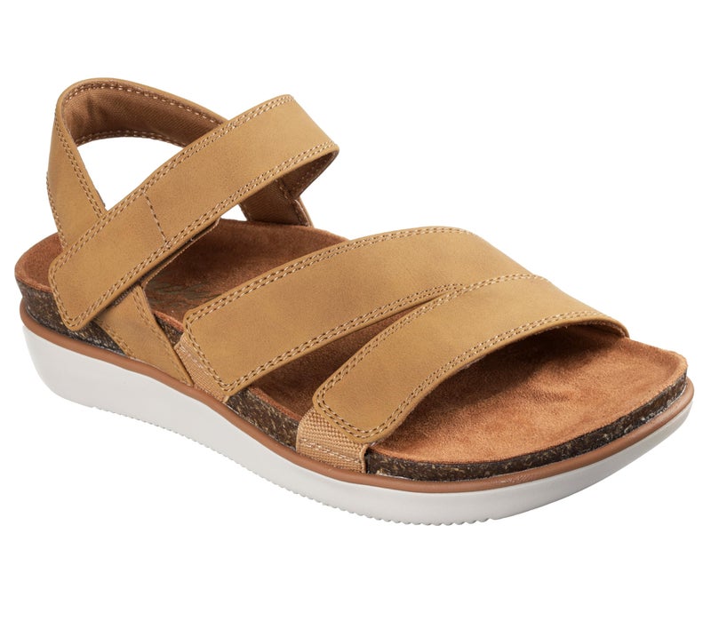 SKECHERS صندل سكلتشيرز النسائي المريح المرتفع، كستنائي 7 م - Image 3