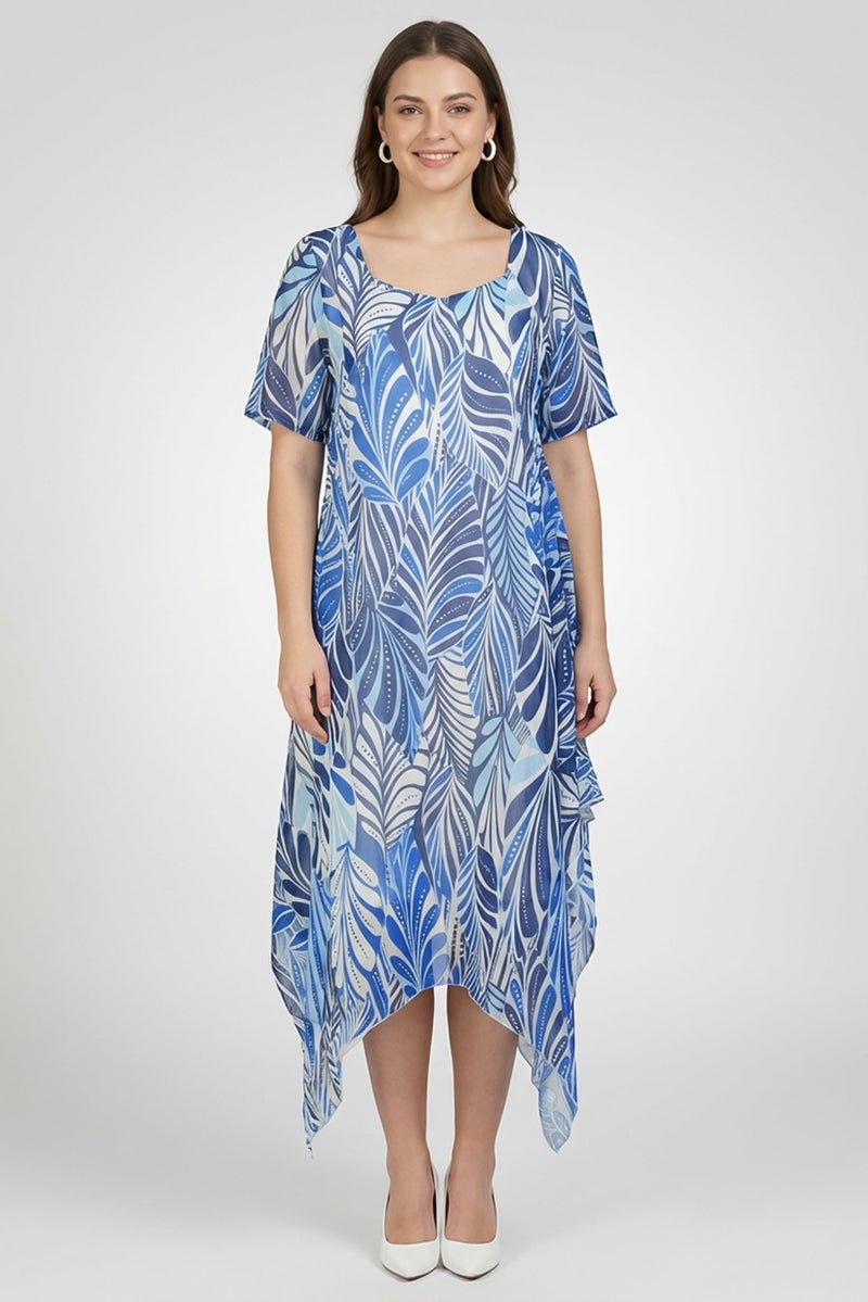 Willow & Whistle Women Allover Print Midi Dress, Multicolor - Image 1