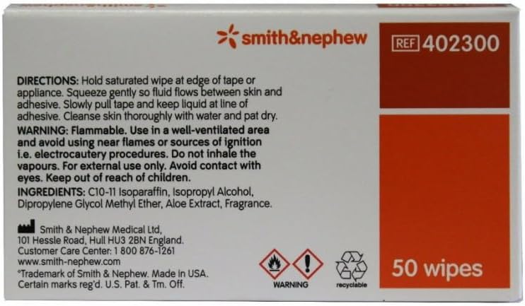 Smith&nephew UNI-SOLVE ADHESIVE REMOV WIPES 50 count 4pack - Image 2