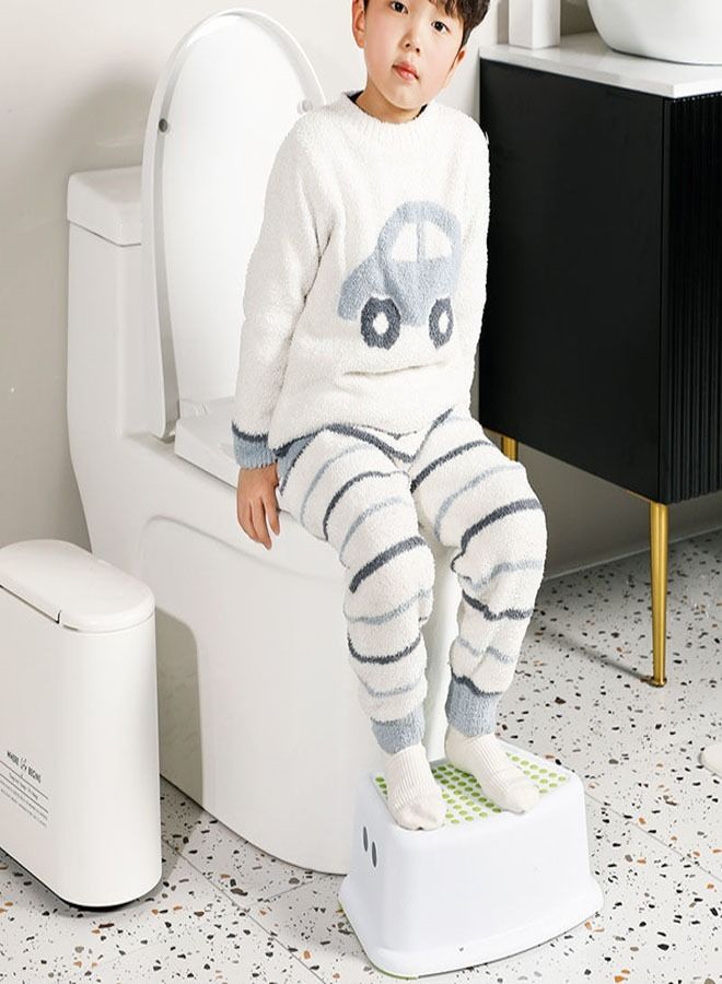 Arabest كرسي غسيل اليدين غير القابل للانزلاق للأطفال، مسند قدم سميك قابل للغسيل (وردي) - Image 4