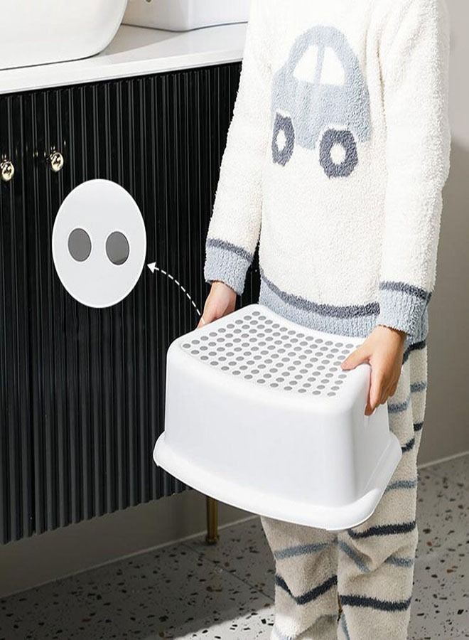 Arabest كرسي غسيل اليدين غير القابل للانزلاق للأطفال، مسند قدم سميك قابل للغسيل (وردي) - Image 5