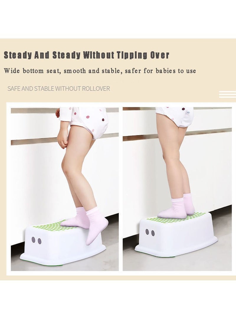 Arabest كرسي غسيل اليدين غير القابل للانزلاق للأطفال، مسند قدم سميك قابل للغسيل (وردي) - Image 2