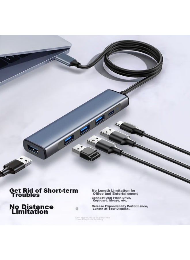 isky Usb 3.2 Hub, 10Gbps Expansion Dock Gen2, High-Speed 4-Port Hub, Desktop And Laptop Computer, One-To Usb 3.2 Extender, 1 Meter - Image 4