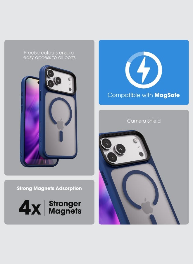 blupebble Hybrid Matte MagSafe Compatible Case for iPhone 17 Pro Max – Shockproof Slim Protective Cover - Image 2