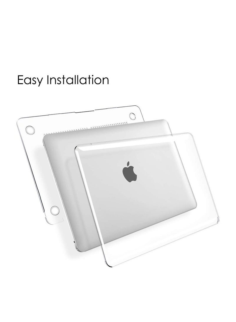 Crystal Clear Case Protective Snap On Hard Shell Case Cover Compatible with New MacBook Air 13 Inch A2337 (M1) A2179 A1932 2020 2019 2018 Release Retina Display with Touch ID  - Image 2
