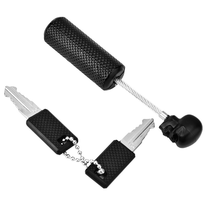 Safe Suitcase Lock Wire Rope Customs Password Skull Lock(Black) - Image 1