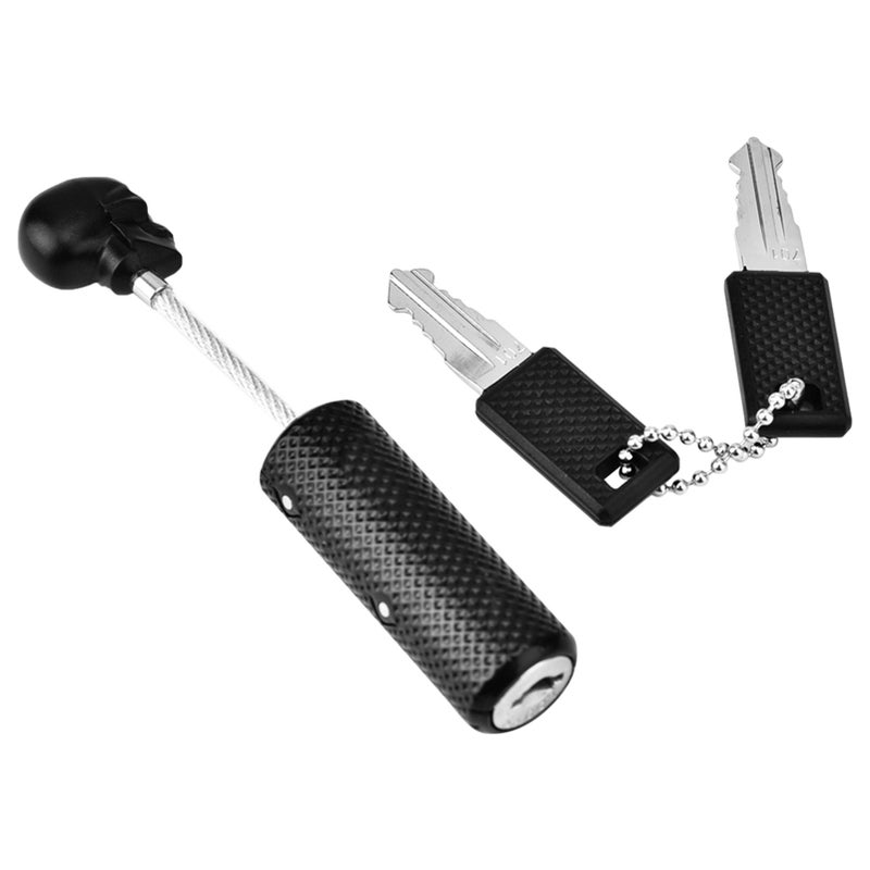 Safe Suitcase Lock Wire Rope Customs Password Skull Lock(Black) - Image 2