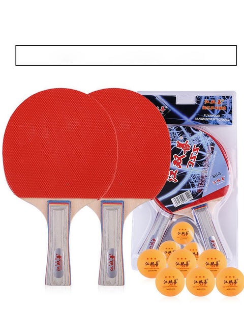 2 Finished Ping Pong Rackets And 6 Ping Pong Balls