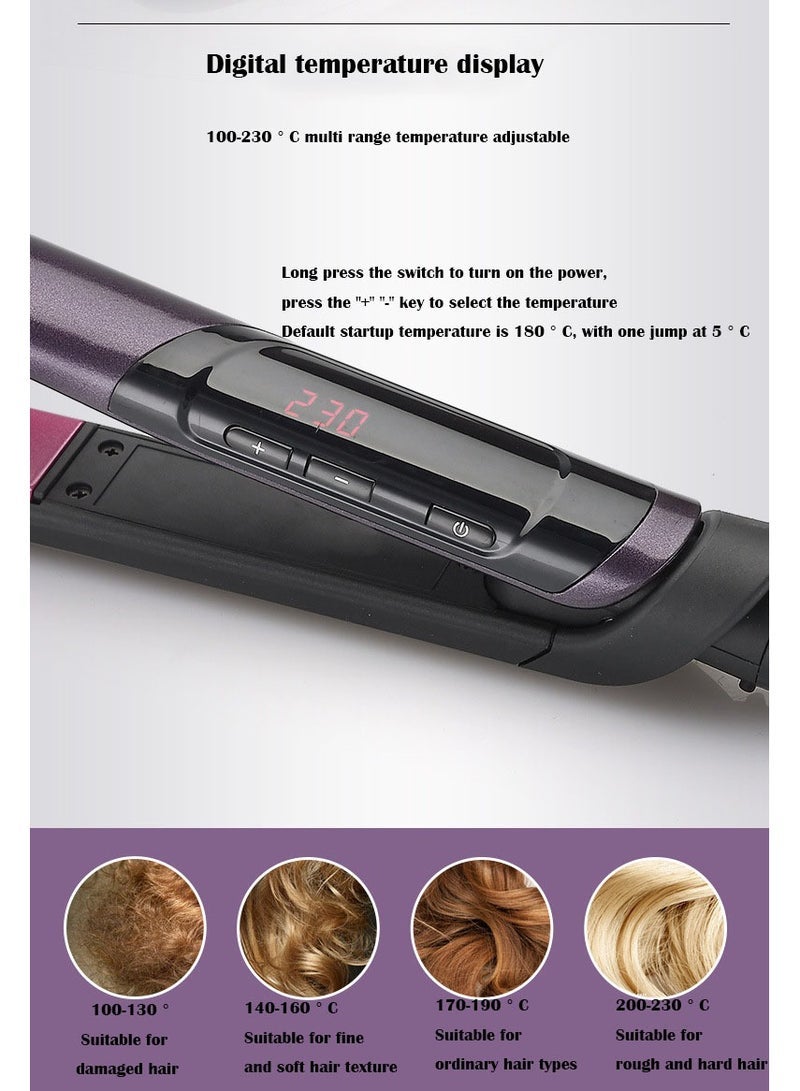 Captaintech Curling Iron Hair Straighteners, Ceramic Splint Does not Hurt Straight Rolls, Two-Purpose straightening Plate, Liu Hai Big Hair Clip - Image 5