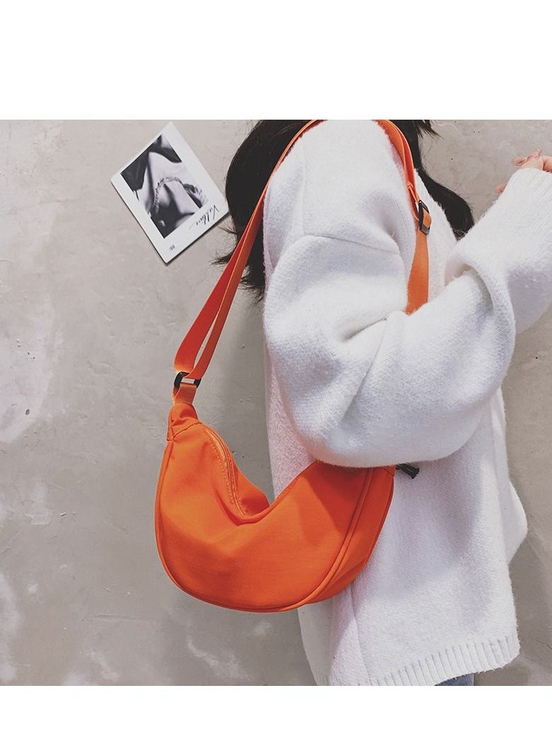 M MIAOYAN - Nylon Messenger Bag Dumpling Bag Light Small Satchel Bag Underarm Bag Simple Shoulder Canvas Bag - Image 1