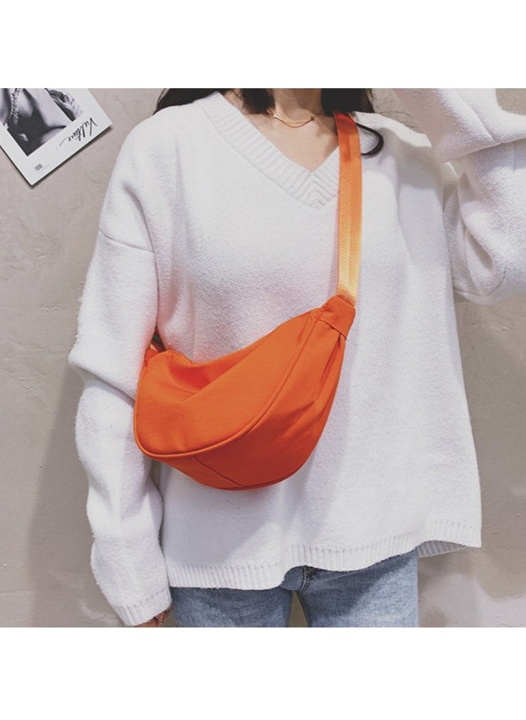 M MIAOYAN - Nylon Messenger Bag Dumpling Bag Light Small Satchel Bag Underarm Bag Simple Shoulder Canvas Bag - Image 1