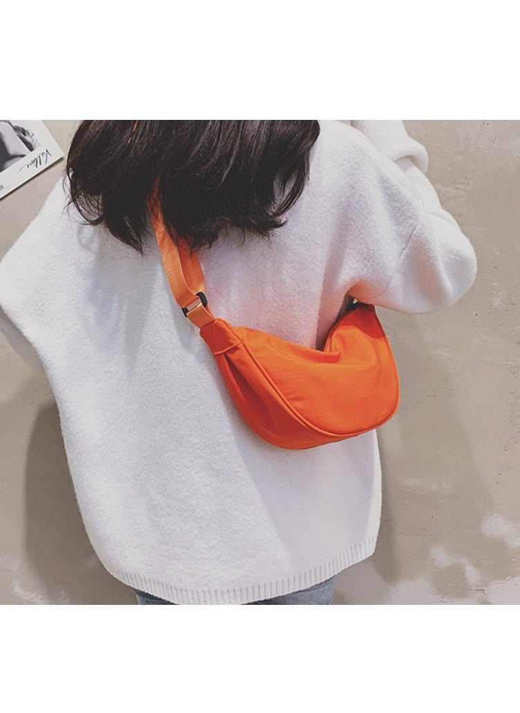M MIAOYAN - Nylon Messenger Bag Dumpling Bag Light Small Satchel Bag Underarm Bag Simple Shoulder Canvas Bag - Image 1