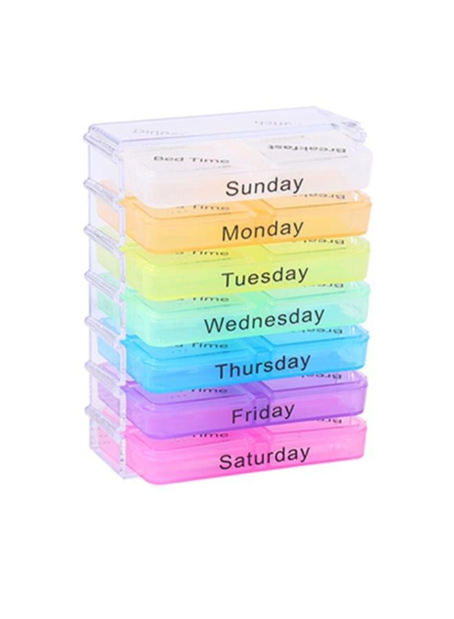 Generic 28-Slot Portable Medicine Storage Case Weekly Pill Organizer  - Image 1