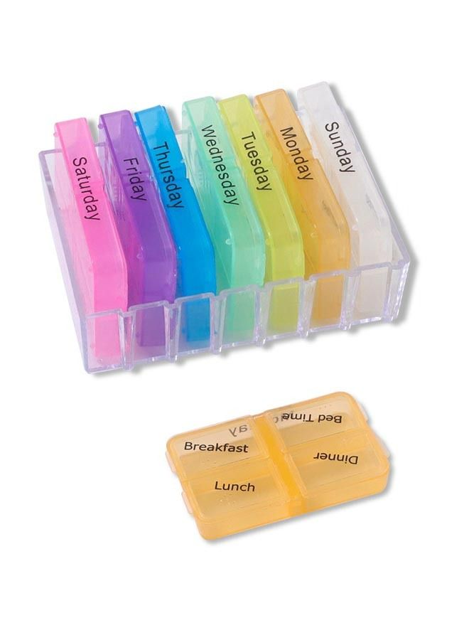 Generic 28-Slot Portable Medicine Storage Case Weekly Pill Organizer  - Image 2