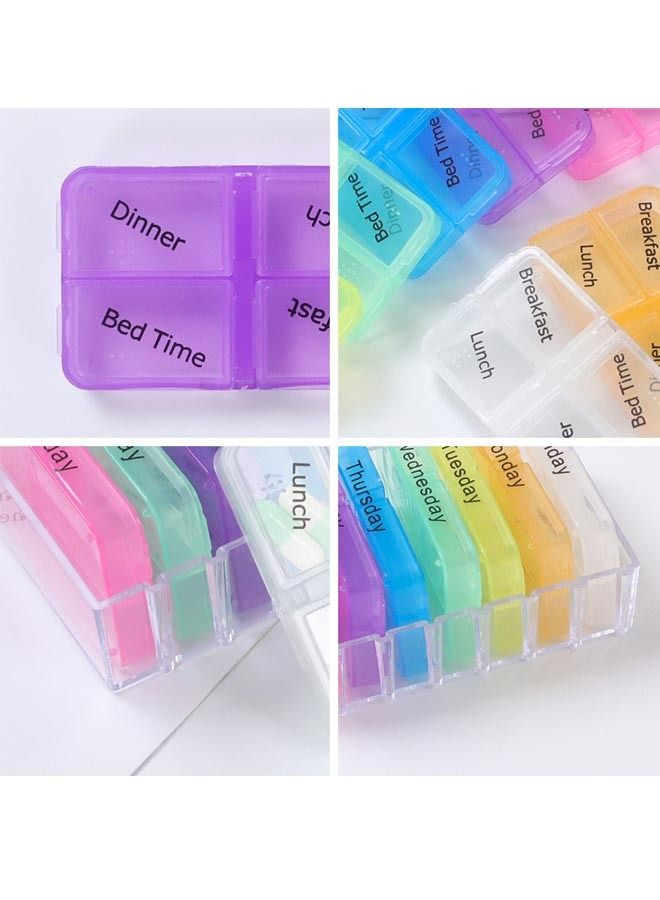 Generic 28-Slot Portable Medicine Storage Case Weekly Pill Organizer  - Image 3