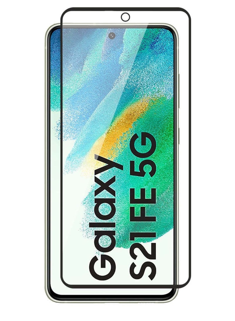 Tempered Glass Screen Protector Full Glue Edge to Edge 9H Hardness Anti Fingerprint Scratch Resistance Glass (Fingerprint work) For Samsung Galaxy S21 Fe  - Image 3