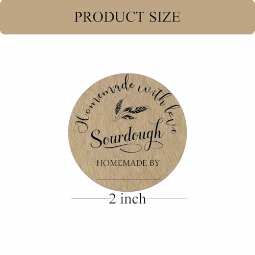 Hodmopli 500 Pcs Sourdough Bag Stickers 2 inch Sourdough Bag Stickers Sourdough Bread Sticker for Sourdough Bread Supplies,Baked Goods Packaging - Image 2