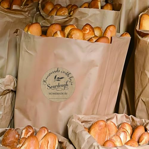 Hodmopli 500 Pcs Sourdough Bag Stickers 2 inch Sourdough Bag Stickers Sourdough Bread Sticker for Sourdough Bread Supplies,Baked Goods Packaging - Image 4
