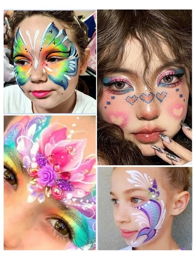 54 Colors Body Face Paint Cosplay Makeup Palette Kit, Professional Face Painting Kit for Kids & Adults - Image 2