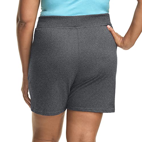 Hanes Just My Size Plus Size Cotton Jersey Shorts, Pull-on Gym Shorts, 7" Inseam - Image 3