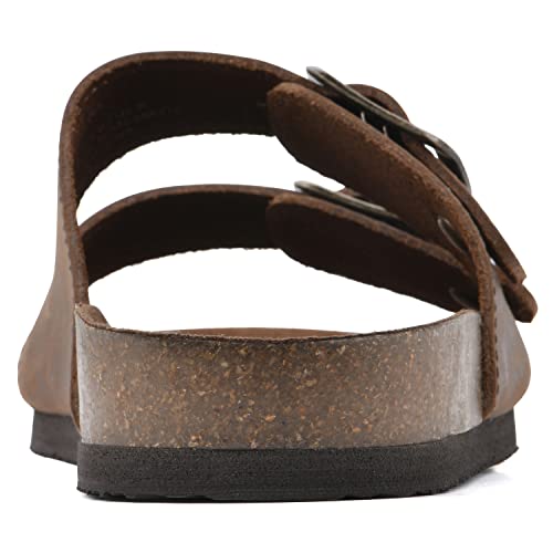 WHITE MOUNTAIN Shoes Helga Women's Flat Sandal, Brown/Leather, 7 M - Image 5