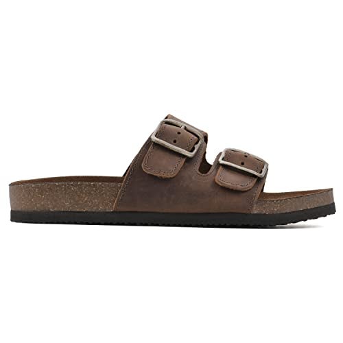 WHITE MOUNTAIN Shoes Helga Women's Flat Sandal, Brown/Leather, 7 M - Image 3