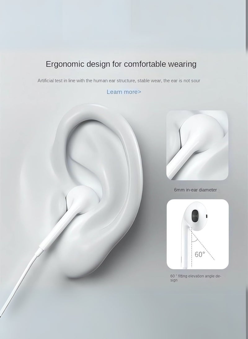 DUSALA Earphones with Lightning Earphones Wired Stereo Sound, Compatible with iPhone 14/13/12/SE/11/XR/XS/X/7/7 Plus/8/8 Plus - Image 4