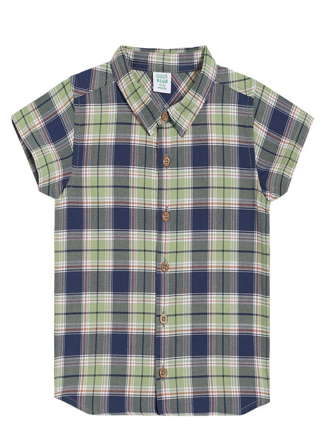 miniklub Baby Boys Round Neck Short Sleeves Woven Cotton Top And Bottom, Pack of 2, Multicolor (9-12M) - Image 3