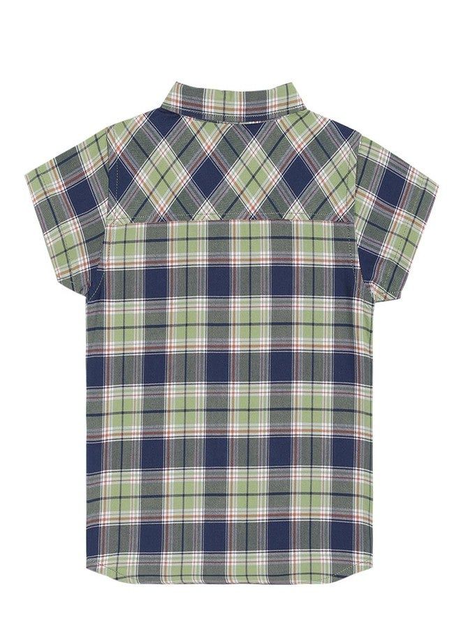 miniklub Baby Boys Round Neck Short Sleeves Woven Cotton Top And Bottom, Pack of 2, Multicolor (9-12M) - Image 5