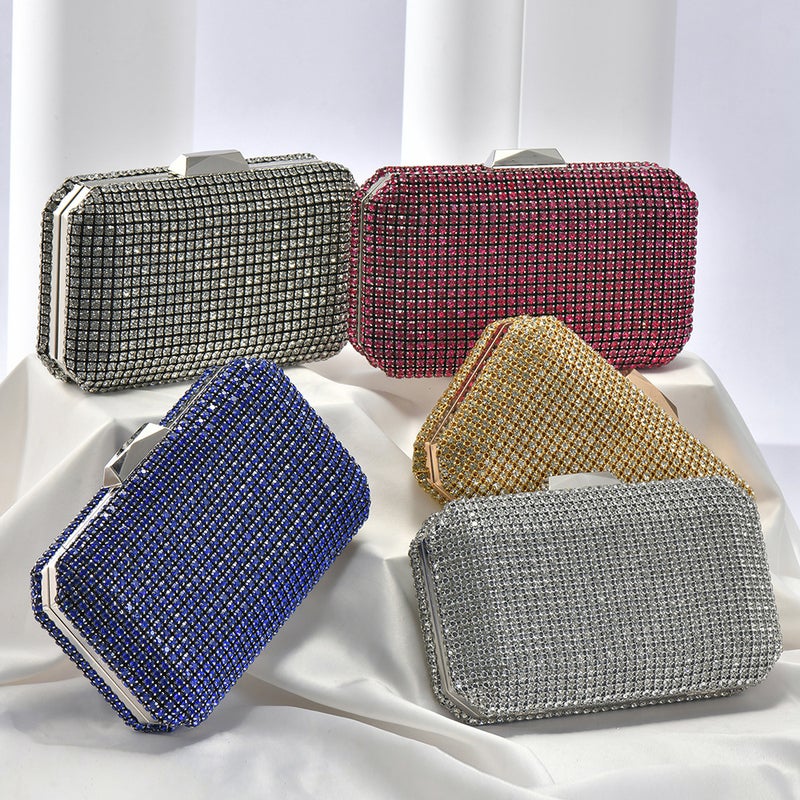 New Trend Double-Sided Rhinestone Dinner Bag High-End Dress Diamond Women'S Bag Bridesmaid Bride Hand Messenger Bag - Image 2
