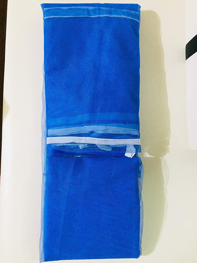 Yeebay Rectangular Shape Soft Mosquito Net (Macchardani) for Single Size Bed | Foldable Lightweight Mosquito Netting Protection for Baby / Adults (4X6.5 FT, Blue) - Image 3