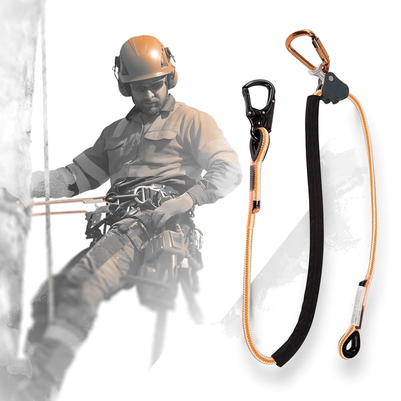 Pelican Rope ProClimb Arborist Positioning Lanyard by Pelican Rope - 1/2 in x 8 ft Polyester Rope with Aluminum Snap Hook - Adjustable, High Visibility, ANSI/OSHA Certified for Work Positioning and Tree Climbing - Image 5