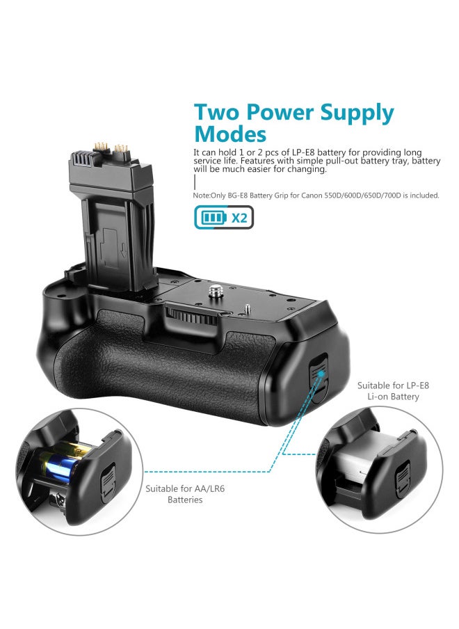 Generic Neewer Camera Vertical Shooting Battery Box Handle For EOS 550d 600d 650d 700d Single Reflex Handle Engineering Plastic-Color:BG-E21 Canon 6D2 Handle  - Image 4