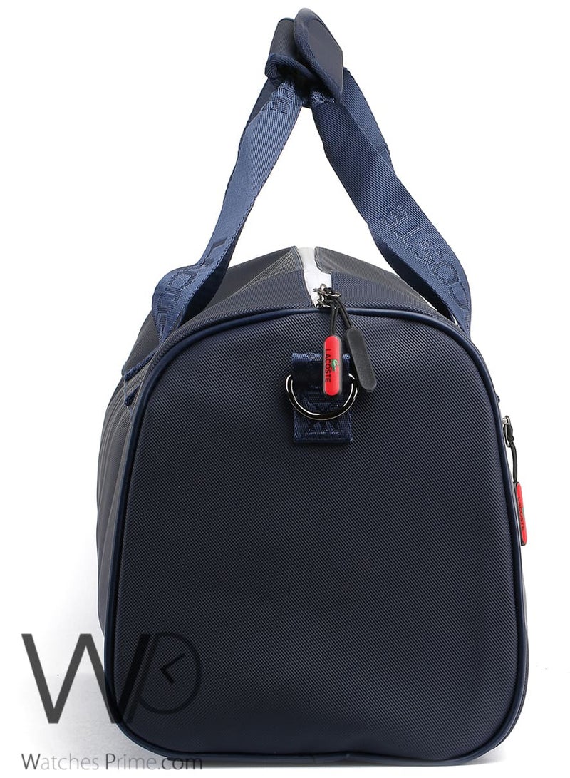 Lacoste Duffle Gym Design Blue Fiber Men's Bag - Image 5