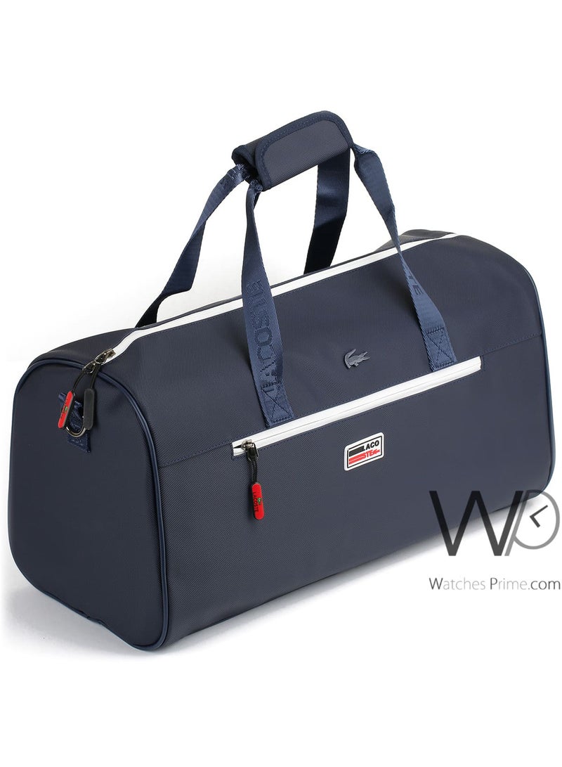 Lacoste Duffle Gym Design Blue Fiber Men's Bag - Image 4