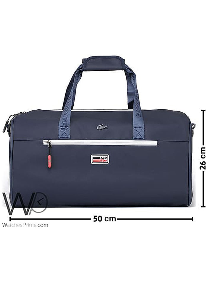 Lacoste Duffle Gym Design Blue Fiber Men's Bag - Image 3