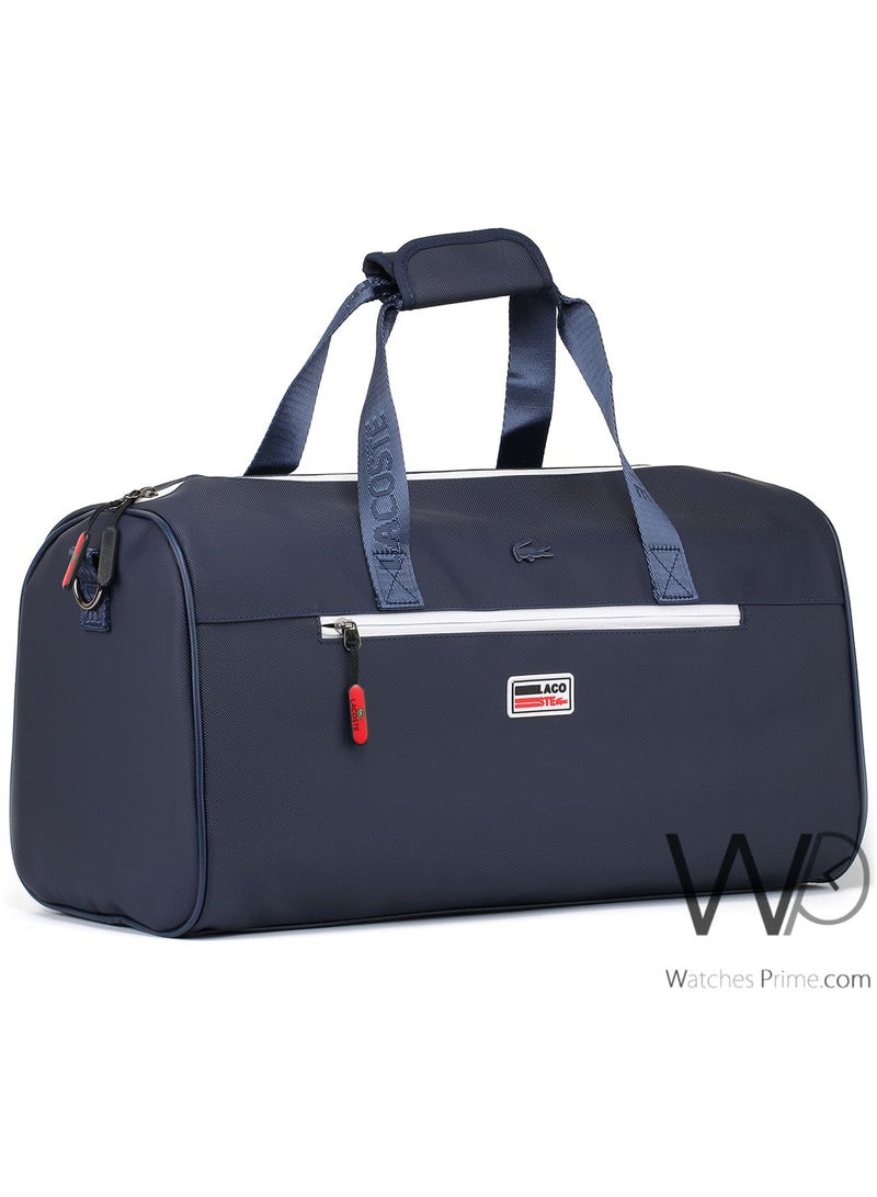 Lacoste Duffle Gym Design Blue Fiber Men's Bag - Image 1